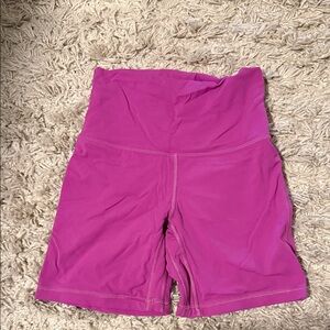 Lululemon Pink High-Waisted Biker Shorts